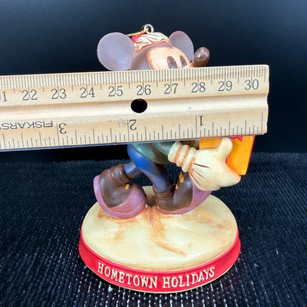 Disney Mickey Mouse Hometown Holidays Disneyland Figurine Ornament Vintage NoBox